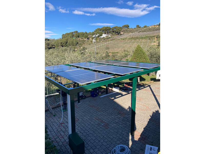 Impianto da 7,5 kw , moduli Qcell 490wp / accumulo da 10kw , località Imperia , Villa Grock